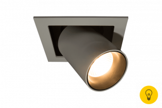 Светильник светодиодный потолочный встраиваемый поворотно-выдвижной, серия SPL, Ч/Б, 12Вт, IP20, Теплый белый (3000К)