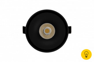 Светильник светодиодный потолочный встраиваемый поворотный, серия WL, Черный, 12Вт, IP20, Теплый белый (3000К)