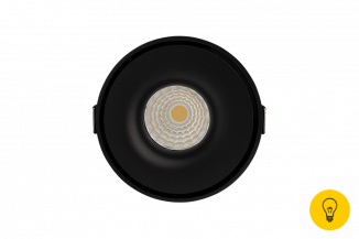 Светильник светодиодный потолочный встраиваемый наклонно-поворотный, серия I, Черный, 15Вт, IP20, Теплый белый (3000К)