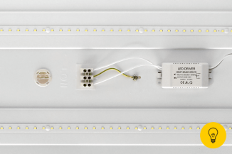 Светильник светодиодный армстронг ARM, Белый, Сталь/оптический поликарбонат призма, Холодный белый (6500K), 40Вт, IP40