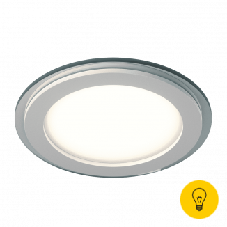 Светильник светодиодный потолочный встраиваемый P, Белый, Сталь/Стекло, Нейтральный белый (4000-4500K), 18Вт, IP20