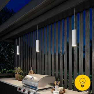 Светильник садово-парковый со светодиодами DLR023 IP54 35084/H белый