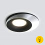 Встраиваемый точечный светильник 124 MR16 черный/серебро