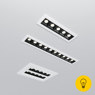 Встраиваемый точечный светодиодный светильник 9923 LED 20W 4200K белый/черный