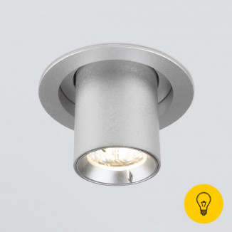 Встраиваемый точечный светодиодный светильник 9917 LED 10W 4200K серебро