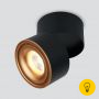 Накладной светодиодный светильник DLR031 15W 4200K 3100 черный матовый/золото