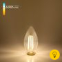 Филаментная светодиодная лампа Свеча" C35 9W 4200K E14 (CW35 прозрачный) BLE1426"
