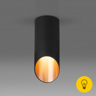 Накладной акцентный светильник DLN114 GU10 черный/золото