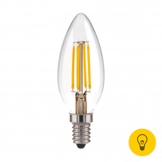 Филаментная светодиодная лампа Свеча" С35 7W 4200K E14 (C35 прозрачный) BLE1412"