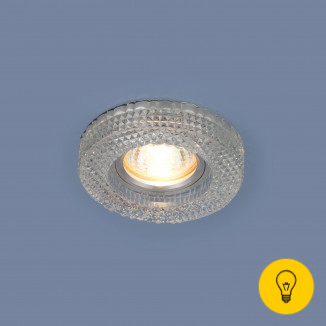 Встраиваемый точечный светильник с LED подсветкой 2213 MR16 CL прозрачный