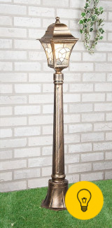 Уличный светильник на столбе IP44 Altair F черное золото