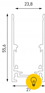 Шинопровод накладной глубокий, серия SY-LINK, Черный, IP20