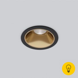 Встраиваемый светодиодный светильник 8W 4200K чёрный/золото 25081/LED