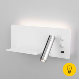 Настенный светодиодный светильник с USB Fant L LED (левый) MRL LED 1113 белый/хром