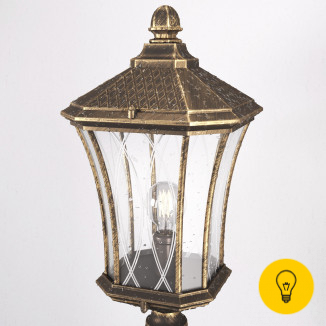 Virgo F черное золото уличный светильник на столбе IP44 GLXT-1450F