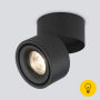 Накладной светодиодный светильник DLR031 15W 3000K черный матовый DLR031