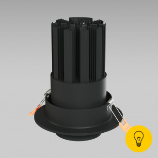 Встраиваемый светодиодный светильник с регулировкой угла освещения 9919 LED 10W 4200K черный