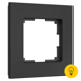 Рамка на 1 пост Senso (черный, стекло soft-touch) W0013108