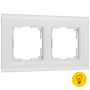 Рамка на 2 поста Senso (белый, стекло soft-touch) W0023101