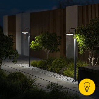 Светильник садово-парковый со светодиодами Portal 35162/F серый