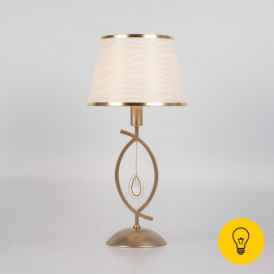 Настольная лампа с абажуром 01066/1 перламутровое золото