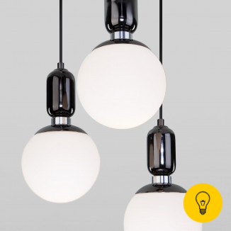 Подвесной светильник со стеклянными плафонами 50151/3 черный жемчуг