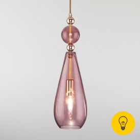 Подвесной светильник с плафоном 50202/1 пурпурный