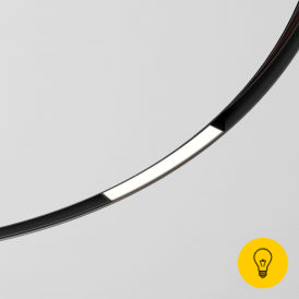 Slim Magnetic Трековый светильник для радиусного шинопровода 8W 4200K Planar (чёрный) (Ø1200мм) 85181/01