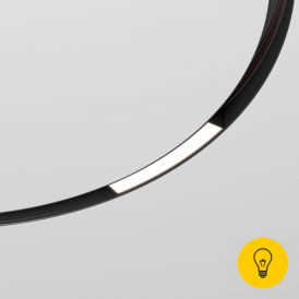 Slim Magnetic Трековый светильник для радиусного шинопровода 8W 4200K Planar (чёрный) (Ø800мм) 85179/01