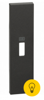 Bticino LIVING NOW. Лицевая панель для зарядных устройств USB 1 модуль.Цвет Черный.